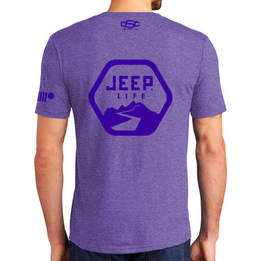 Mens Jeep® Life Purple Tone Triblend T-Shirt
